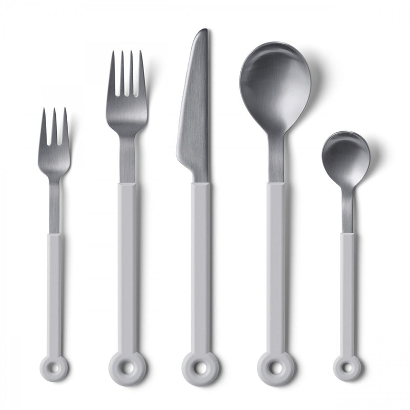 Mono Ring White Cutlery - 5pc Set - Mono - Flatware + Serving Pieces - HORNE