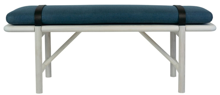 Mora Bench - Eastvold Furniture - Outdoor Furniture - White Ash - Add Natural Cushion - Add Black Leather Strap - HORNE