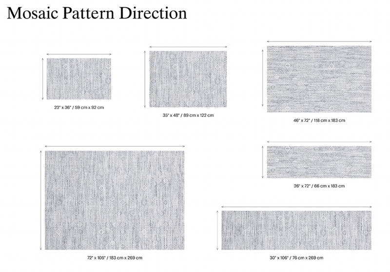 Mosaic Floor Mat - Chilewich - Rugs - Small - Blue - HORNE