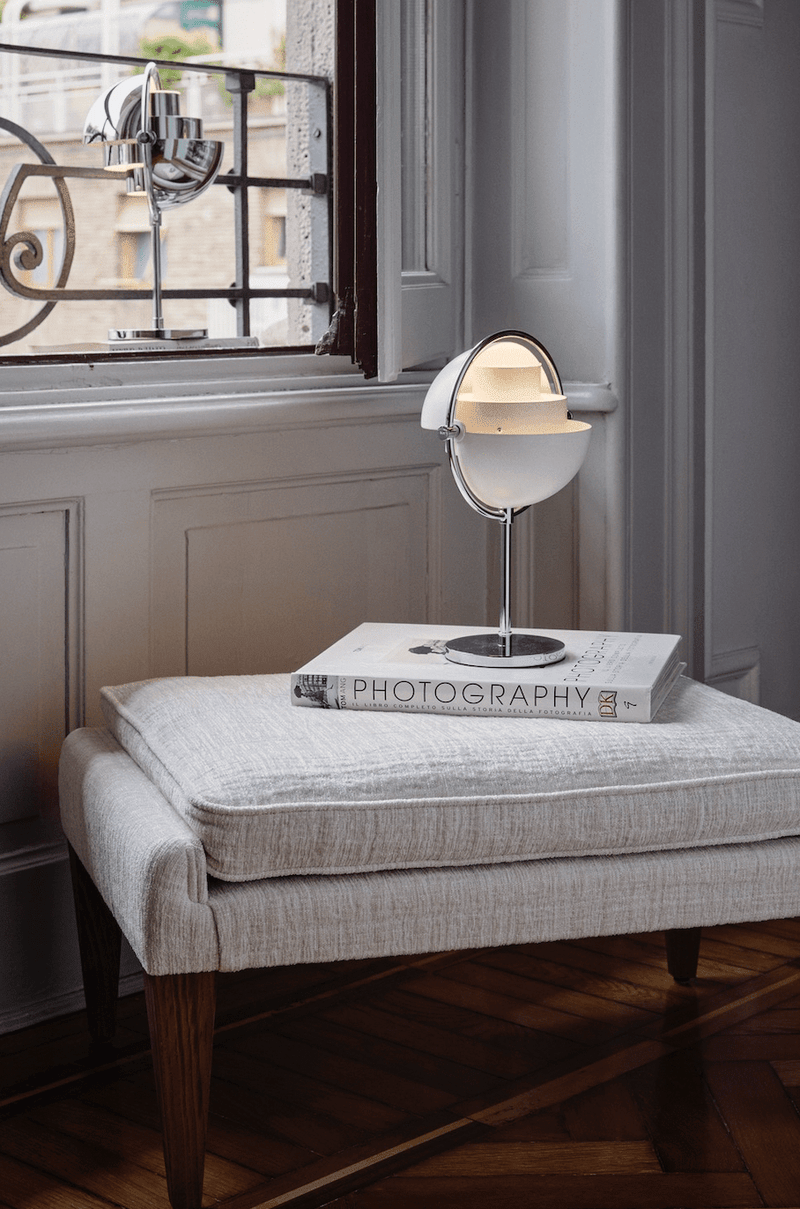 Multi - lite Portable Lamp - Gubi - Outdoor Lights - Chrome & Pale Lilac - HORNE