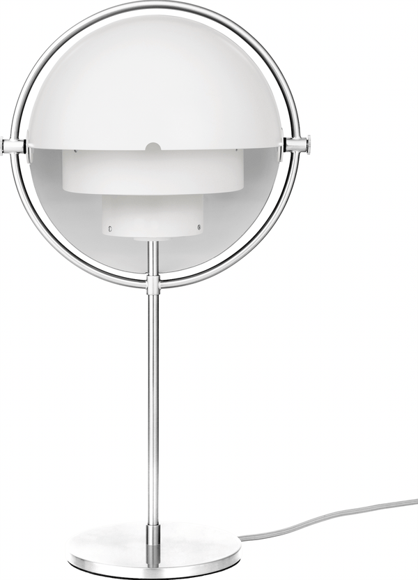 Multi - Lite Table Lamp - Chrome - Gubi - Pendants - White Semi Matte - HORNE