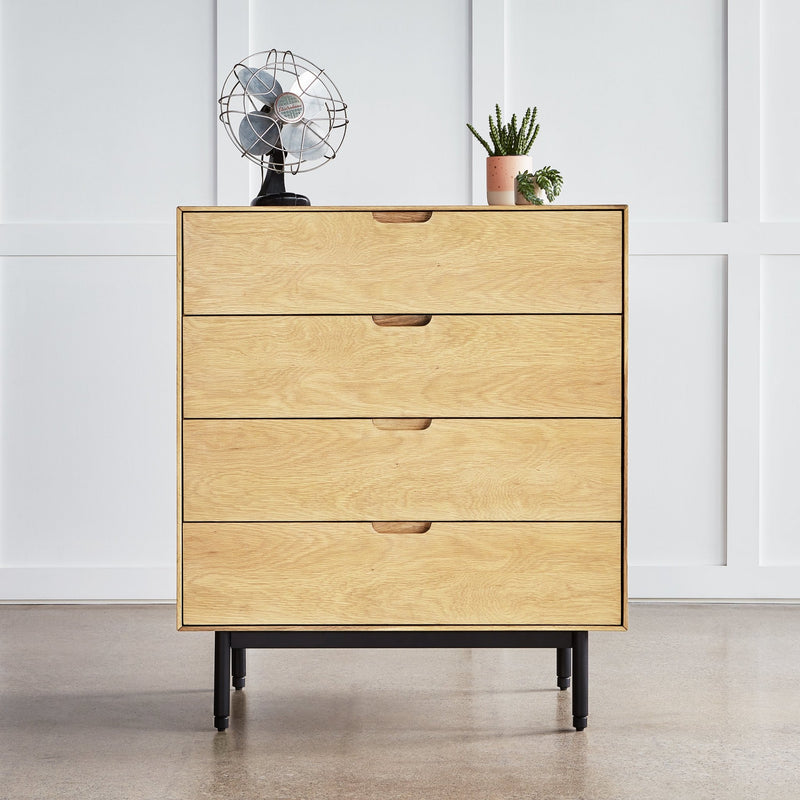 Munro 4 Drawer Dresser - Gus* Modern - Dressers - Walnut - HORNE