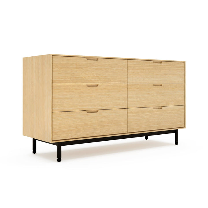 Munro 6 Drawer Dresser - Gus* Modern - Dressers - White Oak - HORNE
