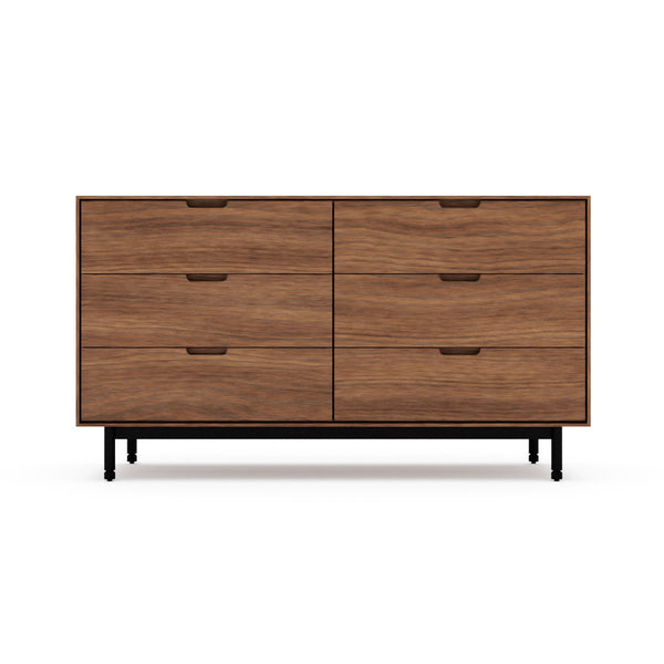 Munro 6 Drawer Dresser - Gus* Modern - Dressers - Walnut - HORNE