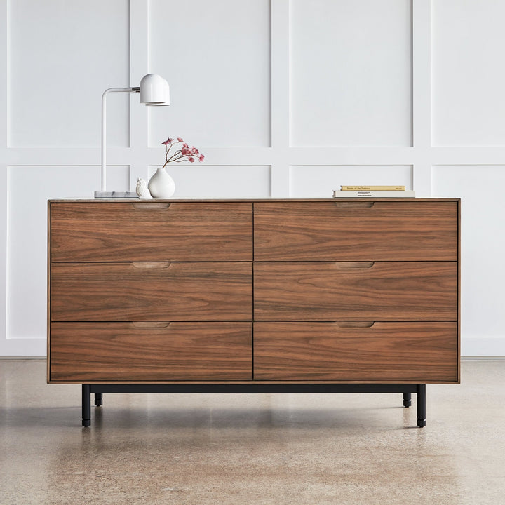 Munro 6 Drawer Dresser - Gus* Modern - Dressers - White Oak - HORNE