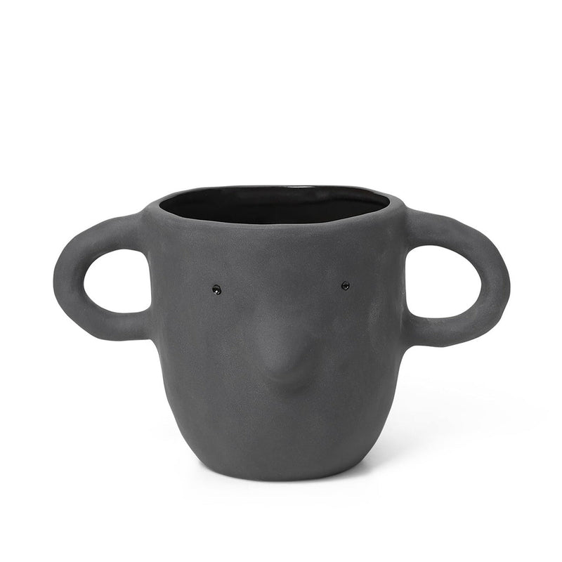 Mus Plant Pot - Ferm Living - Pots & Planters - Dark Grey - Large - HORNE