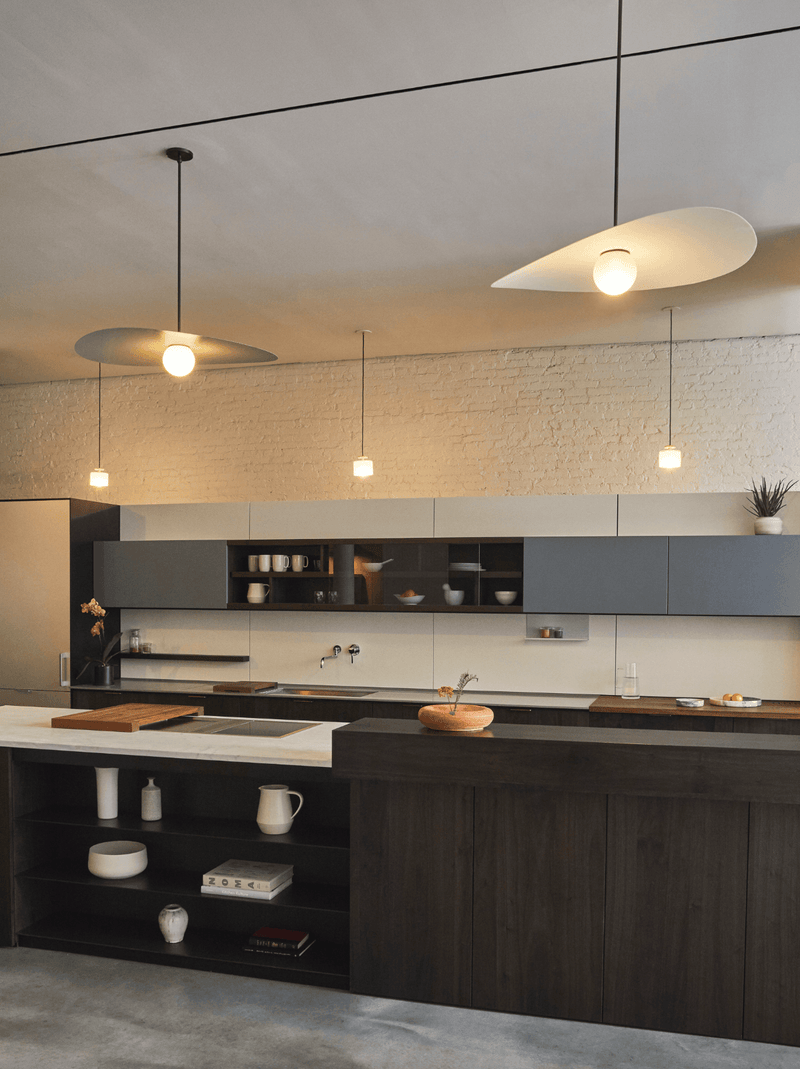 Myrna Hanging Pendant Light - Glass and Brass