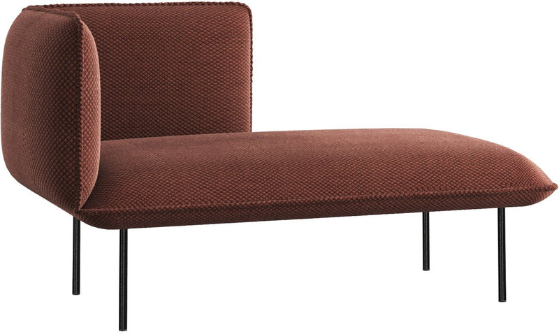 Nakki Lobby Chaise Lounge - Woud - Chairs - Gabriel Step Melange - 60011 - Open End Left - HORNE