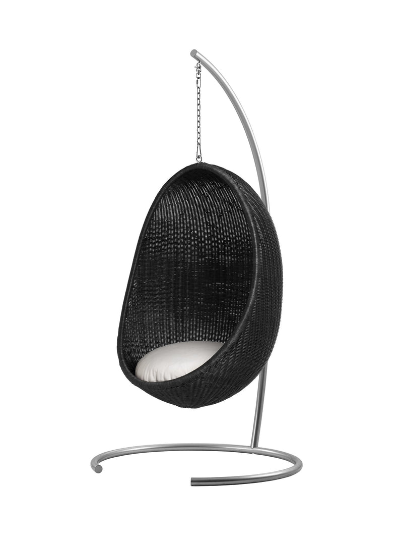 Nanna Ditzel Hanging Egg Chair - Sika Design - Chairs - Core Black - Sunbrella Sailcloth Seagull - With Chain - HORNE