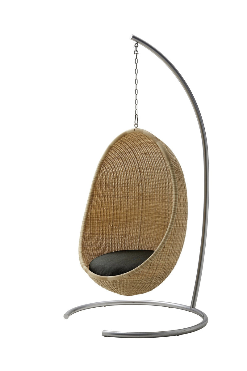 Nanna Ditzel Hanging Egg Chair Exterior - Sika Design - Outdoor Furniture - ArtFibre Natural - No Cushion - With Chain - HORNE