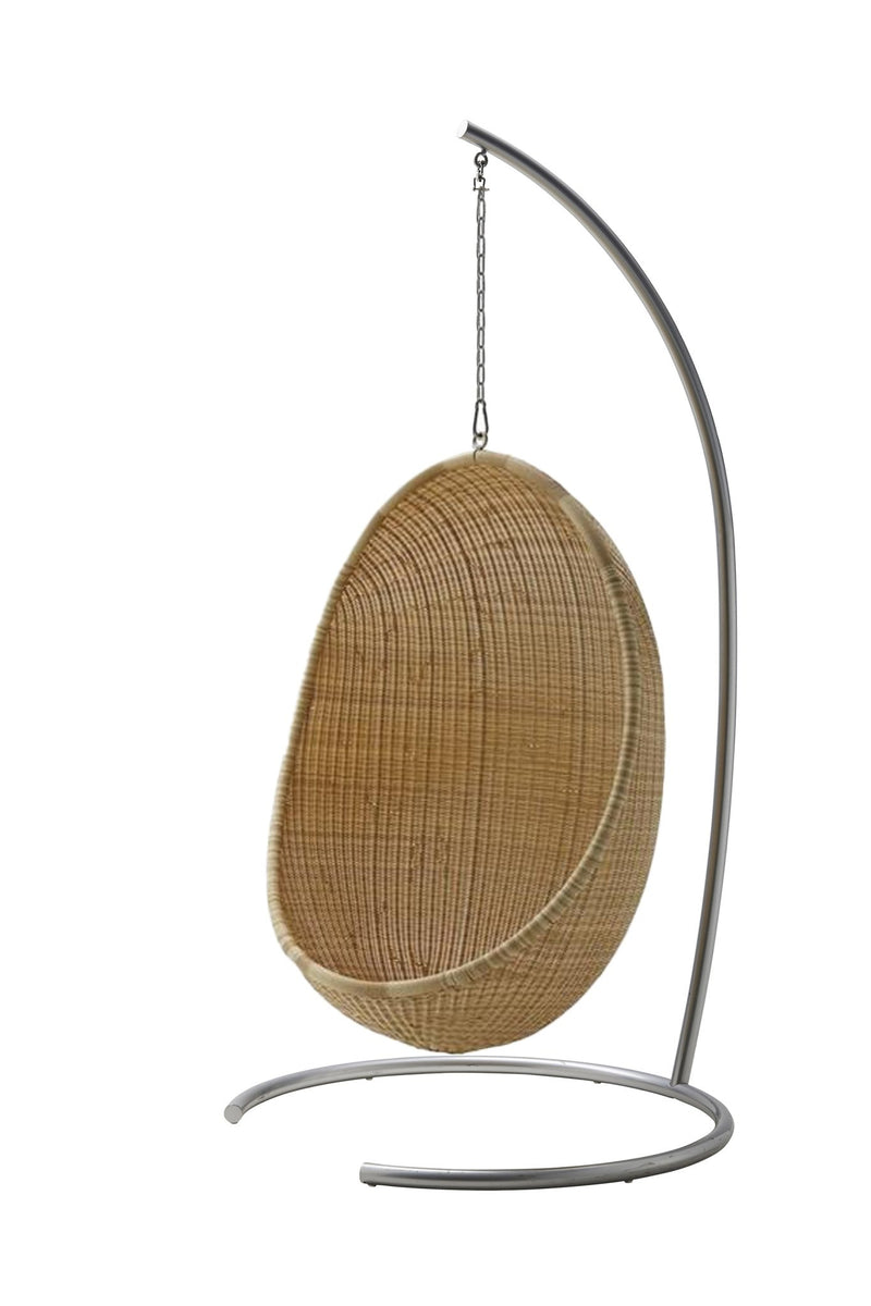 Nanna Ditzel Hanging Egg Chair Exterior - Sika Design - Outdoor Furniture - ArtFibre Natural - No Cushion - With Chain - HORNE