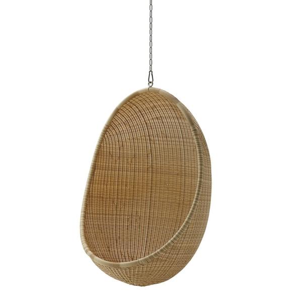 Nanna Ditzel Hanging Egg Chair Exterior - Sika Design - Outdoor Furniture - ArtFibre Natural - No Cushion - With Chain - HORNE