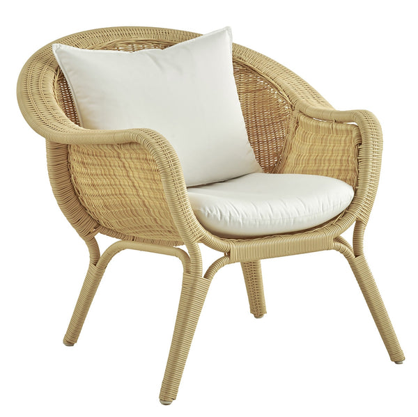 Nanna Ditzel Madame Chair - Exterior - Sika Design - Outdoor Furniture - ArtFibre Natural - Tempotest White Canvas - HORNE