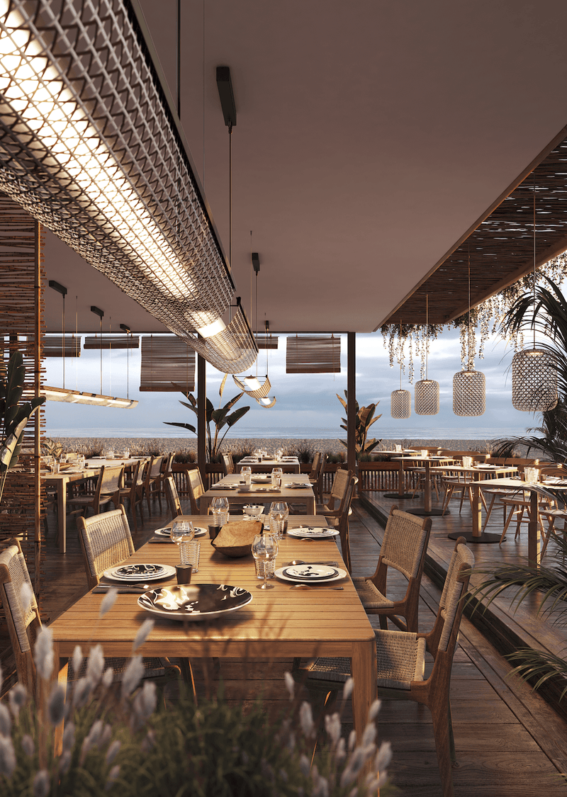 Nans Balis S/140 Outdoor LED Dimmable Linear Pendant - Bover - Pendants - Beige - 0 - 10V Dimmable - HORNE