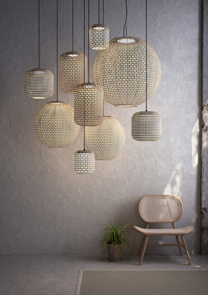 Nans S/16 Outdoor Pendant - Bover - Pendants - Brown/Red - HORNE
