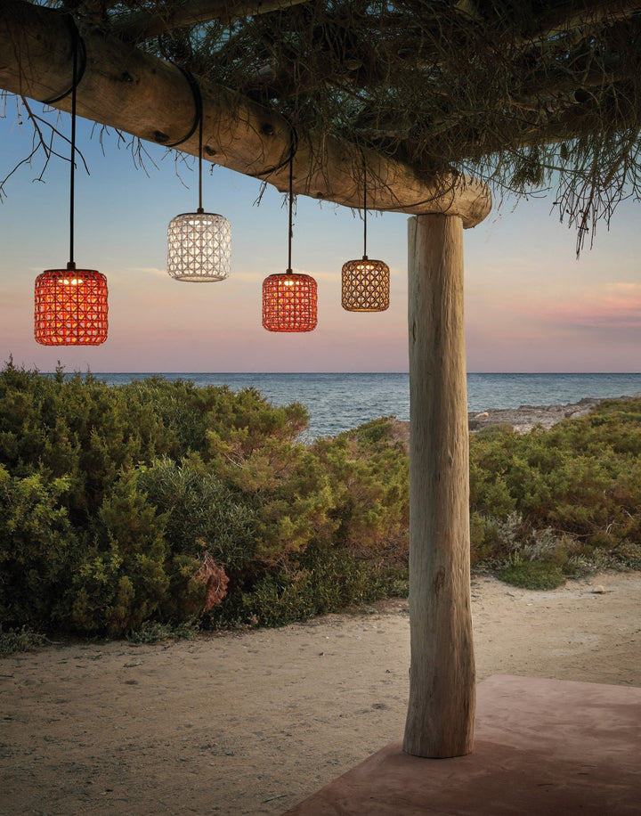 Nans S/16/H Outdoor Pendant - Bover - Pendants - Brown/Red - HORNE