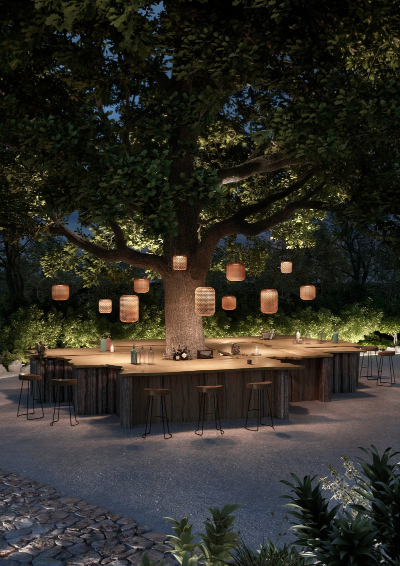 Nans S/31 Outdoor Pendant - Bover - Pendants - Brown/Beige - 0 - 10V Dimmable - HORNE