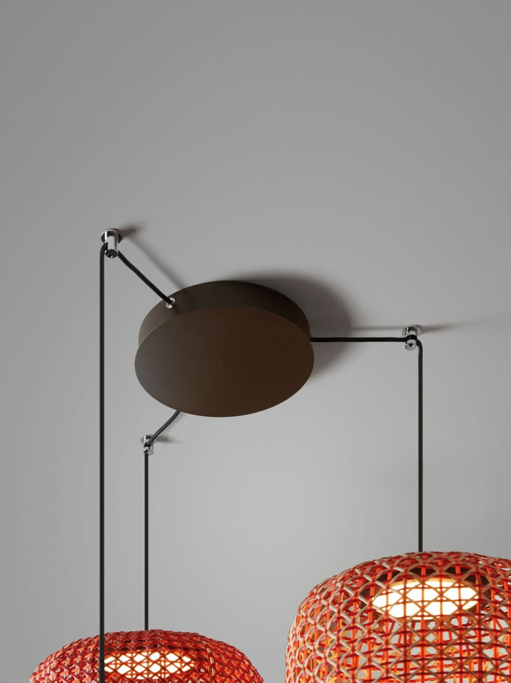 Nans S/3L Multi - Light Pendants - Bover - Pendants - Brown/Red - HORNE