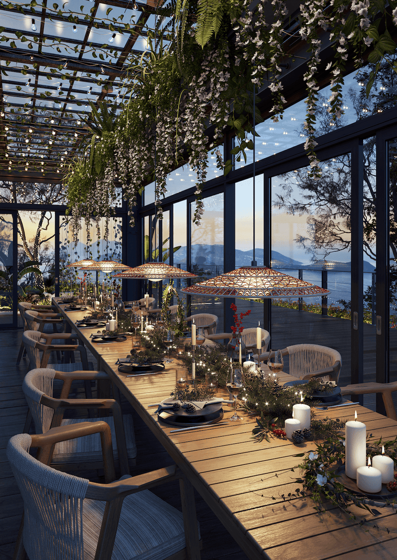 Nans S/55 Outdoor LED Dimmable Pendant - Bover - Pendants - Red - HORNE