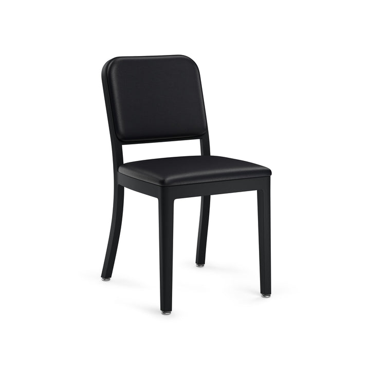Navy Officer Upholstered Chair - Emeco - Chairs - Powder Coated Black - Spinneybeck Volo Black - HORNE