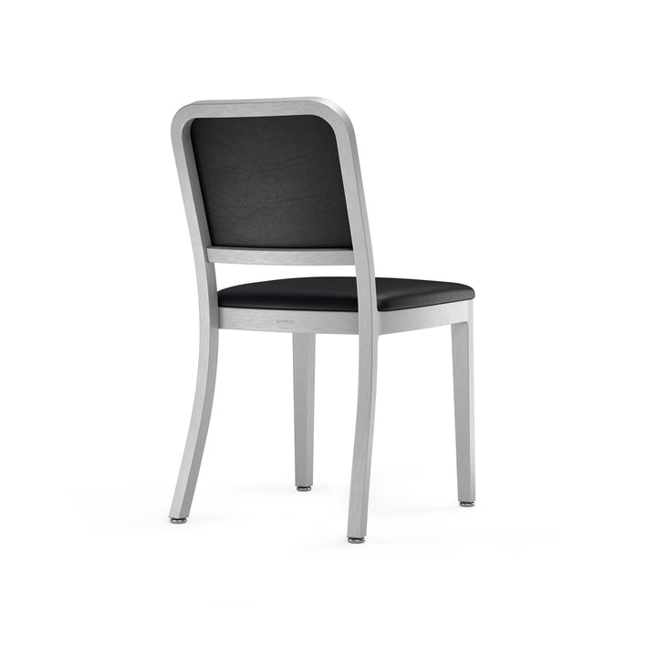 Navy Officer Upholstered Chair - Emeco - Chairs - Hand Brushed - Spinneybeck Volo Black - HORNE