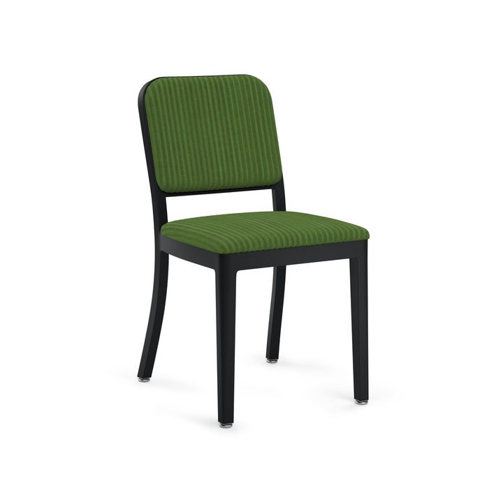 Navy Officer Upholstered Chair - Emeco - Chairs - Powder Coated Black - Kvadrat Phlox 943 - HORNE