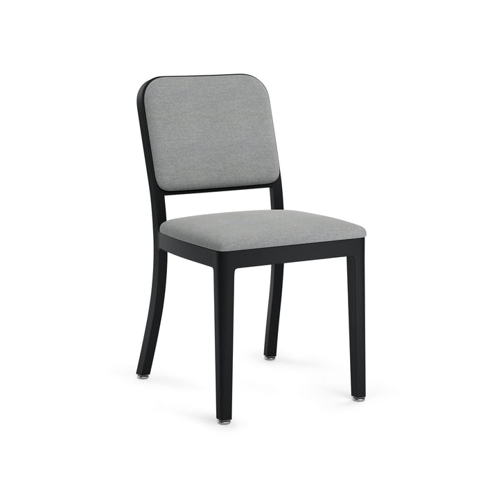 Navy Officer Upholstered Chair - Emeco - Chairs - Powder Coated Black - Kvadrat Hallingdal 116 - HORNE