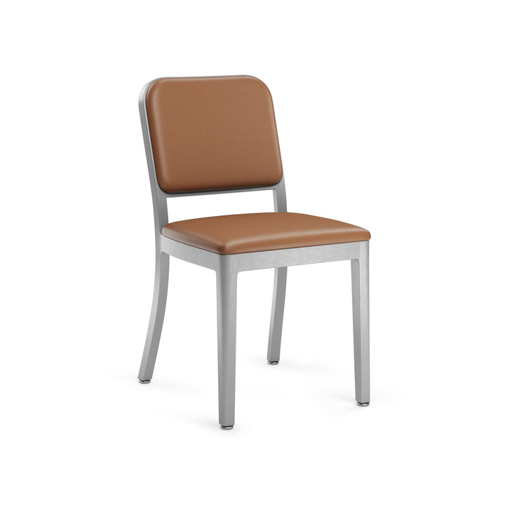 Navy Officer Upholstered Chair - Emeco - Chairs - Hand Brushed - Spinneybeck Volo Tan 0945 - HORNE