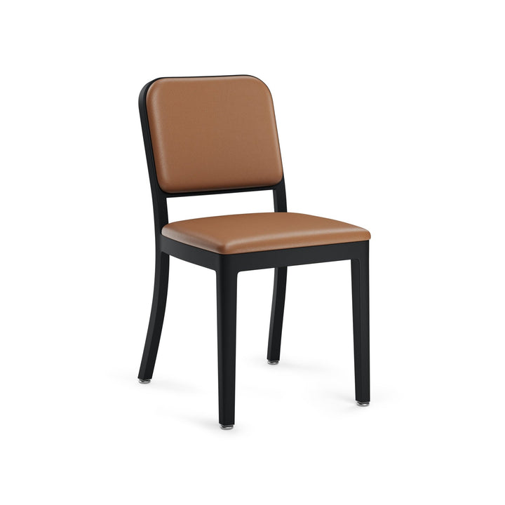 Navy Officer Upholstered Chair - Emeco - Chairs - Powder Coated Black - Spinneybeck Volo Tan 0945 - HORNE