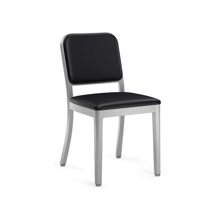 Navy Officer Upholstered Chair - Emeco - Chairs - Hand Brushed - Spinneybeck Volo Black - HORNE