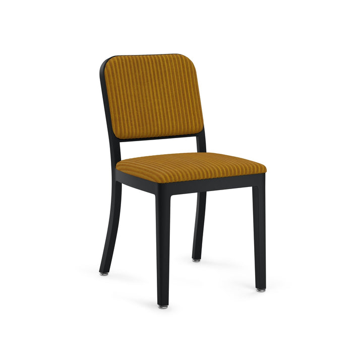 Navy Officer Upholstered Chair - Emeco - Chairs - Powder Coated Black - Kvadrat Phlox 443 - HORNE
