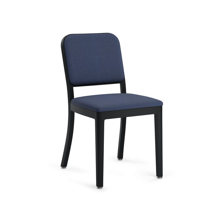 Navy Officer Upholstered Chair - Emeco - Chairs - Powder Coated Black - Kvadrat Reflect 694 - HORNE
