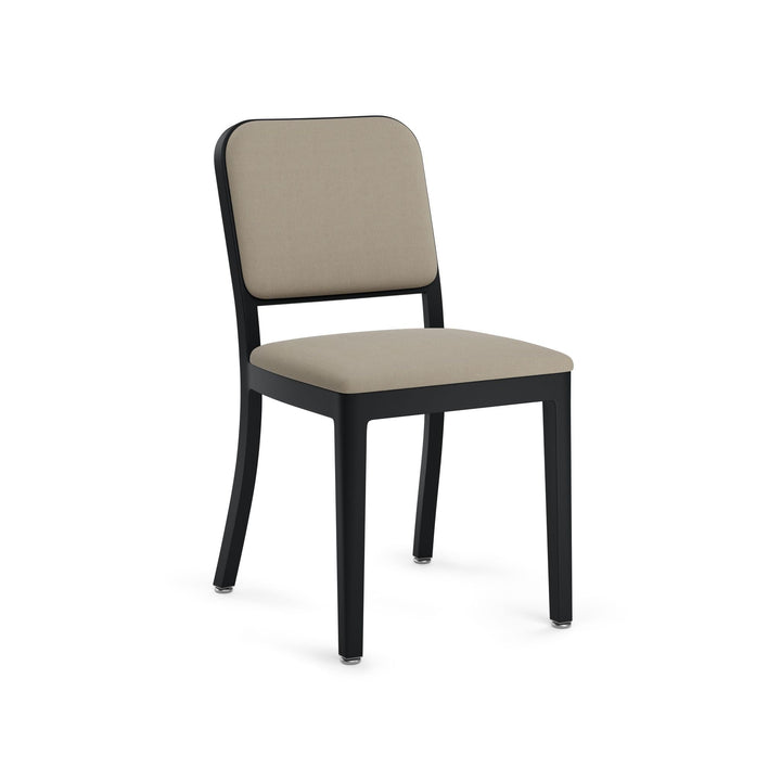 Navy Officer Upholstered Chair - Emeco - Chairs - Powder Coated Black - Kvadrat Hallingdal 200 - HORNE