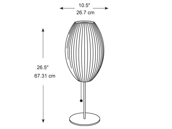 George Nelson Bubble Lamp - Cigar Desk Lamp