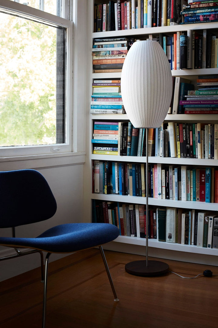 Nelson® Bubble Lamp - Cigar® Floor Lamp - Herman Miller® - Floor Lamps - Large - Walnut Base - HORNE