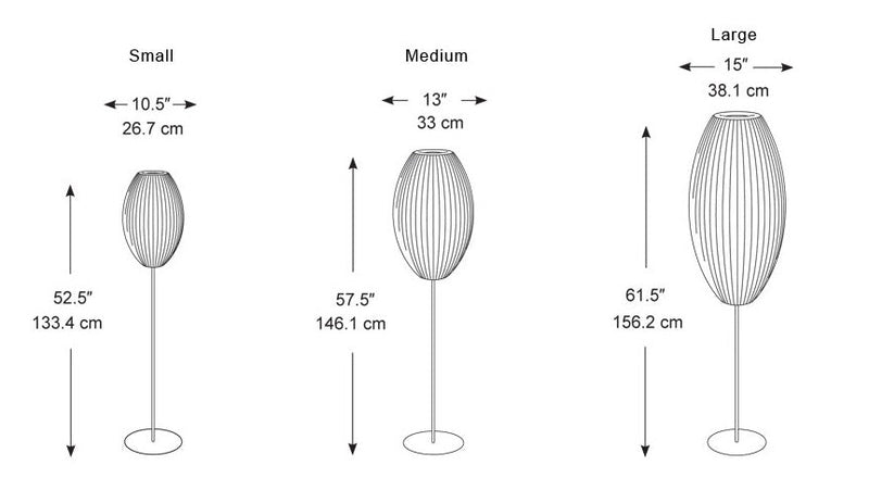 George Nelson Bubble Lamp - Cigar Floor Lamp