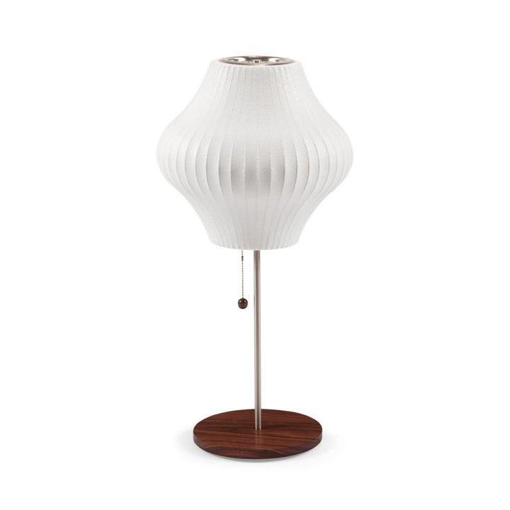 Nelson® Bubble Lamp - Pear® Desk Lamp - Herman Miller® - Table + Task - Walnut Base - HORNE