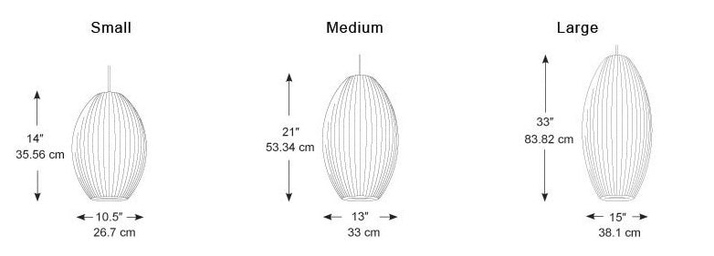 Nelson® Bubble Pendant - Cigar® - Herman Miller® - Pendants - Small - 10' - HORNE