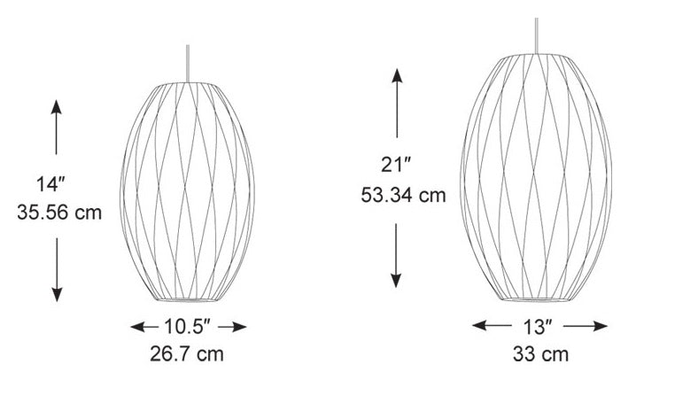 George Nelson Bubble Pendant - Crisscross Cigar