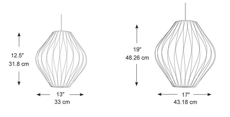 George Nelson Bubble Pendant - Crisscross Pear