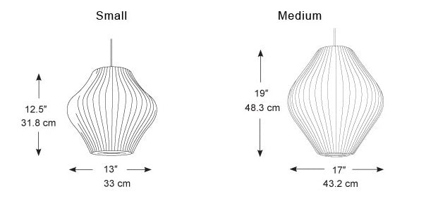 George Nelson Bubble Pendant - Pear