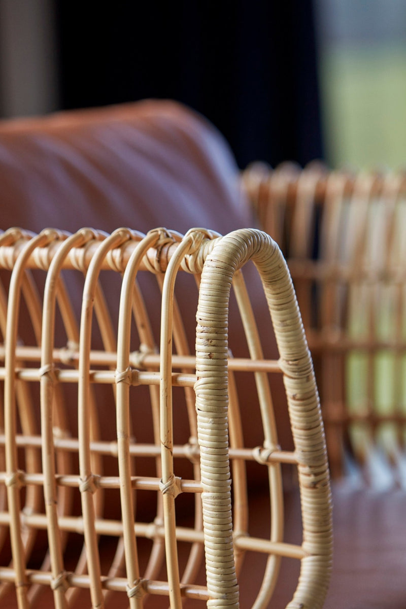 Nest Indoor Lounge Chair with Cushion - Cane Line - Chairs - Cognac Leather - HORNE