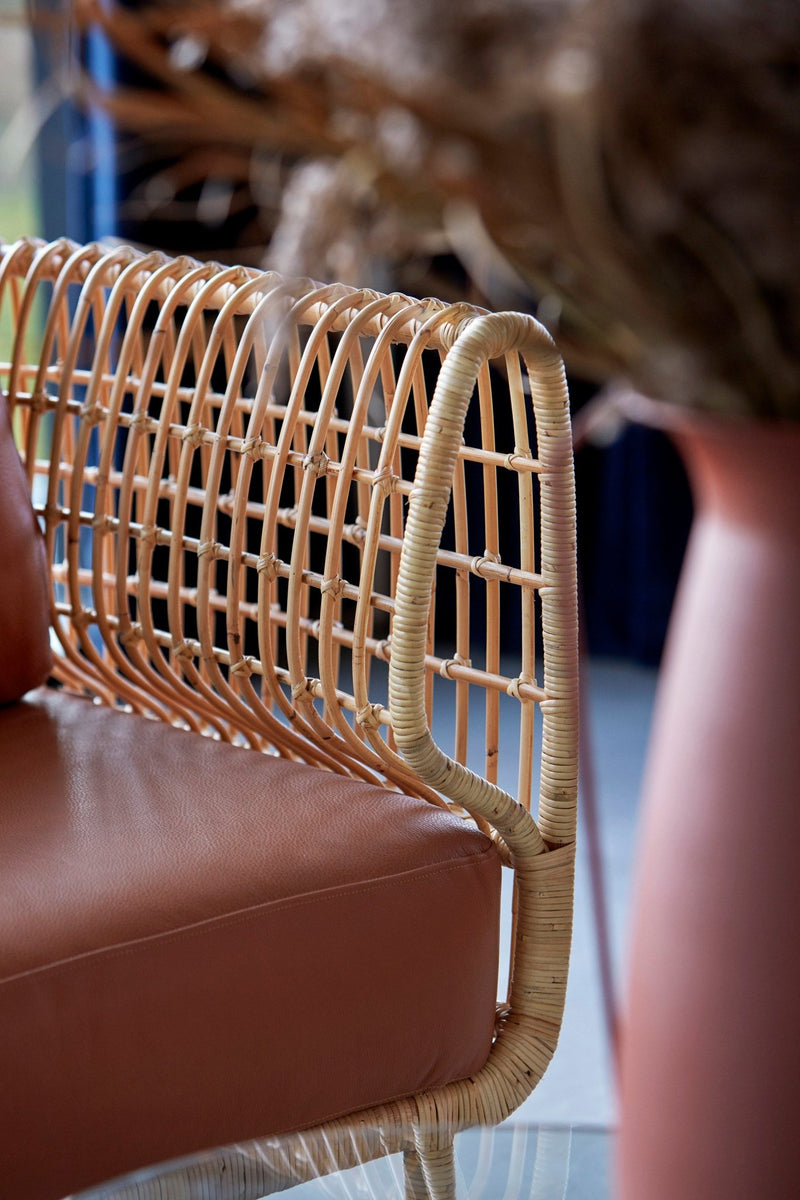 Nest Indoor Lounge Chair with Cushion - Cane Line - Chairs - Cognac Leather - HORNE