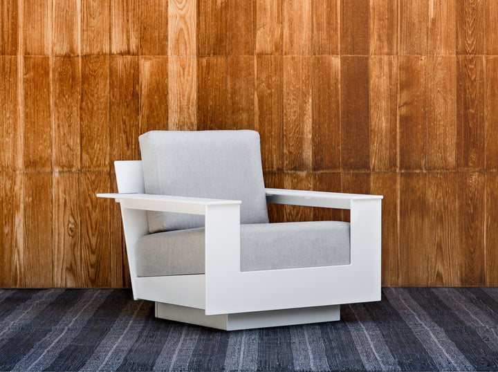 Nisswa Lounge Chair - Loll Designs - Outdoor Furniture - Cloud White - Silver - HORNE