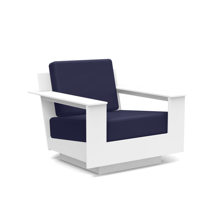 Nisswa Lounge Chair - Loll Designs - Outdoor Furniture - Cloud White - Navy - HORNE