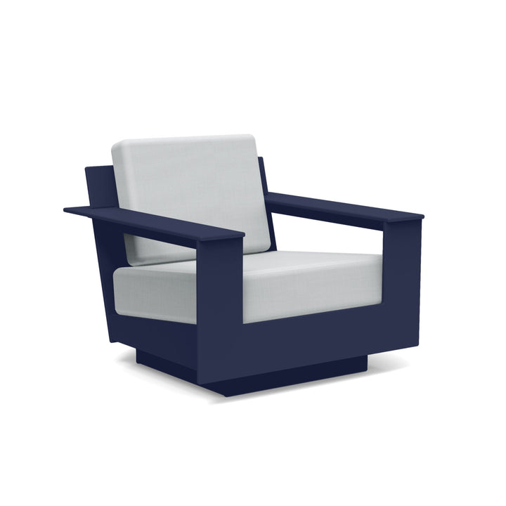Nisswa Lounge Chair - Loll Designs - Outdoor Furniture - Navy Blue - Silver - HORNE
