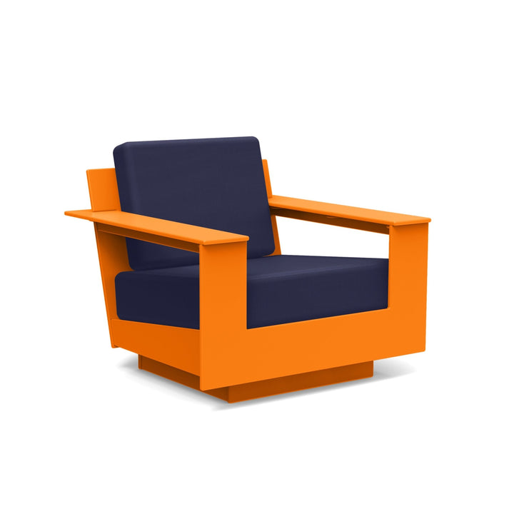 Nisswa Lounge Chair - Loll Designs - Outdoor Furniture - Sunset Orange - Navy - HORNE