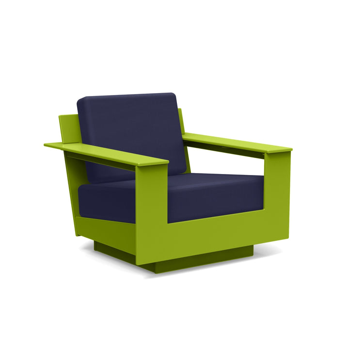 Nisswa Lounge Chair - Loll Designs - Outdoor Furniture - Leaf Green - Navy - HORNE