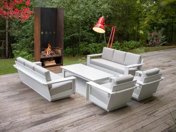 Nisswa Sofa - Loll Designs - Outdoor Furniture - Cloud White - Silver - HORNE