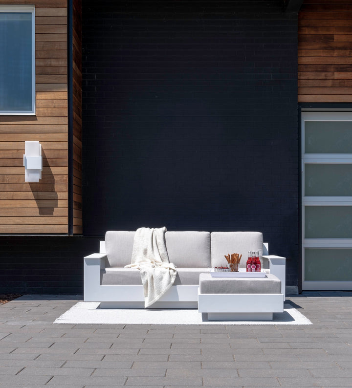 Nisswa Sofa - Loll Designs - Outdoor Furniture - Cloud White - Silver - HORNE